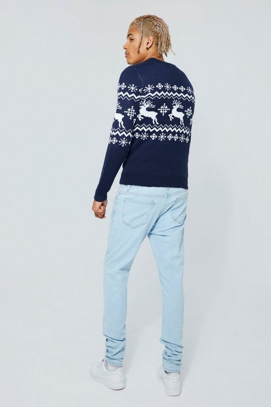 Tall Weihnachtspullover mit Rentieren