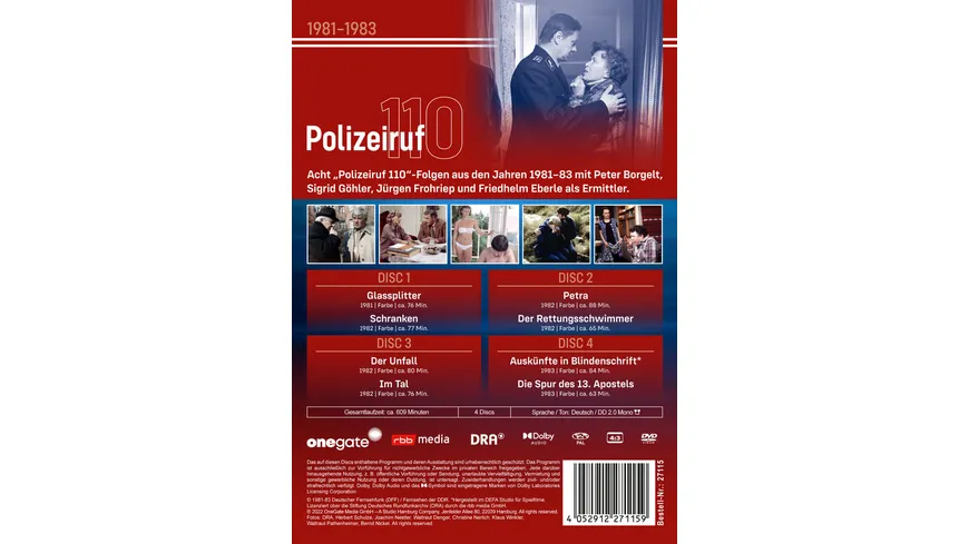 Polizeiruf 110 - Box 10 (DDR TV-Archiv) mit Sammelrücken  [4 DVDs]