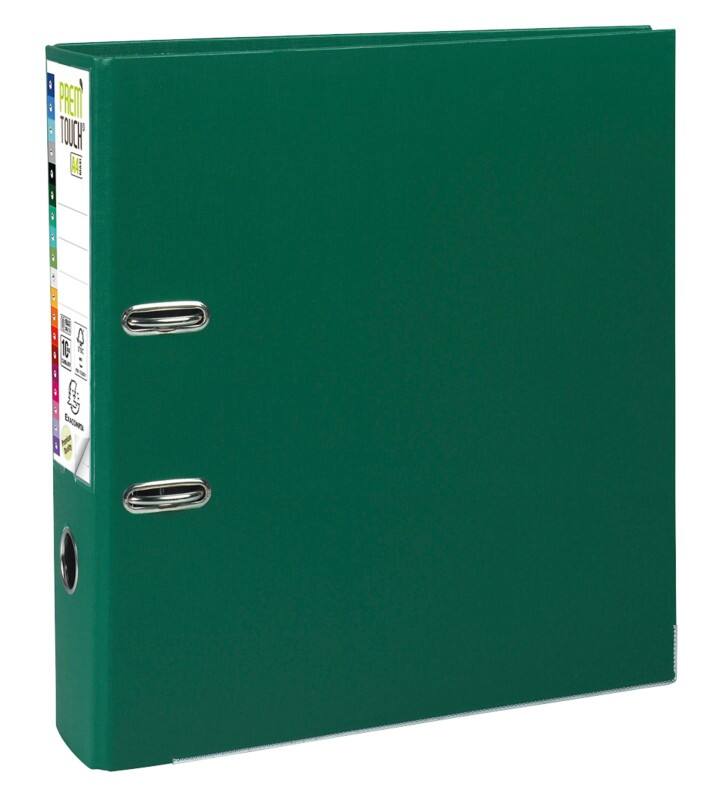 Exacompta Prem Touch Ordner DIN A4  80 mm Dunkelgrün 2 Ringe 53353E Pappkarton, PP (Polypropylen) Hochformat