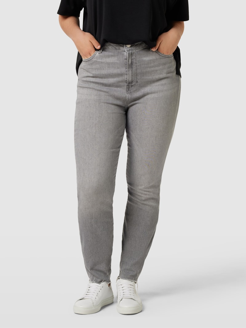 PLUS SIZE Skinny Fit Jeans im 5-Pocket-Design Modell 'HARLEM' in jeans