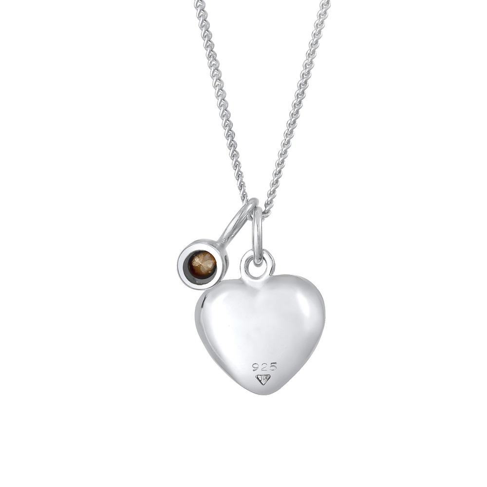 Elli Elli Collier Pendentif coeur de femme avec cristal en argent sterling 925 collier