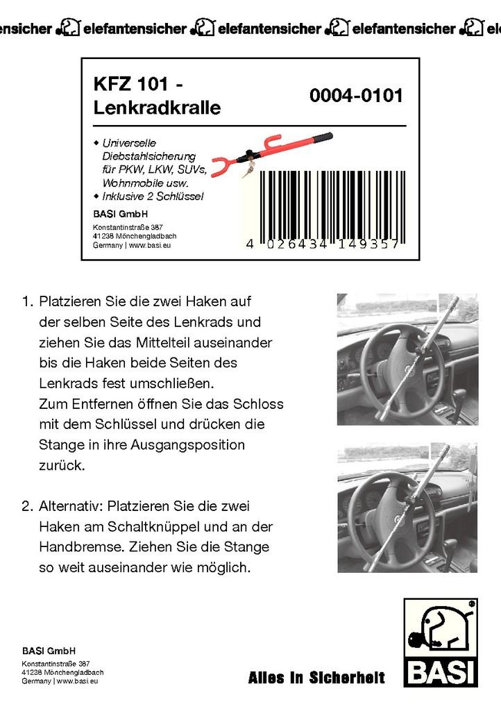 Basi KFZ 101 - Lenkradkralle