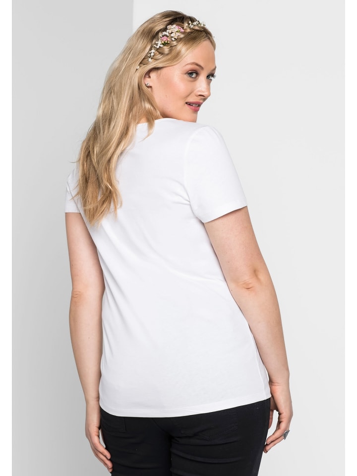 sheego Trachtenshirt in weiß günstig kaufen