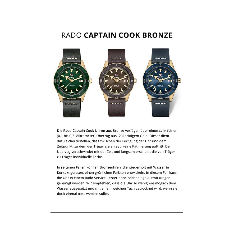 Rado Herrenuhr Captain Cook Bronze