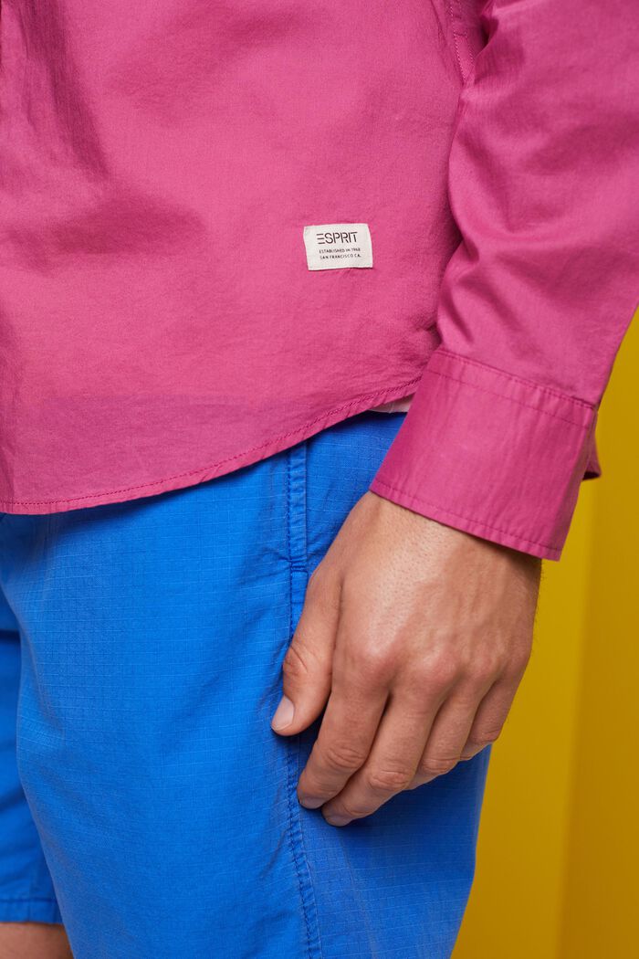 Unifarbenes Longsleeve, 100 % Baumwolle