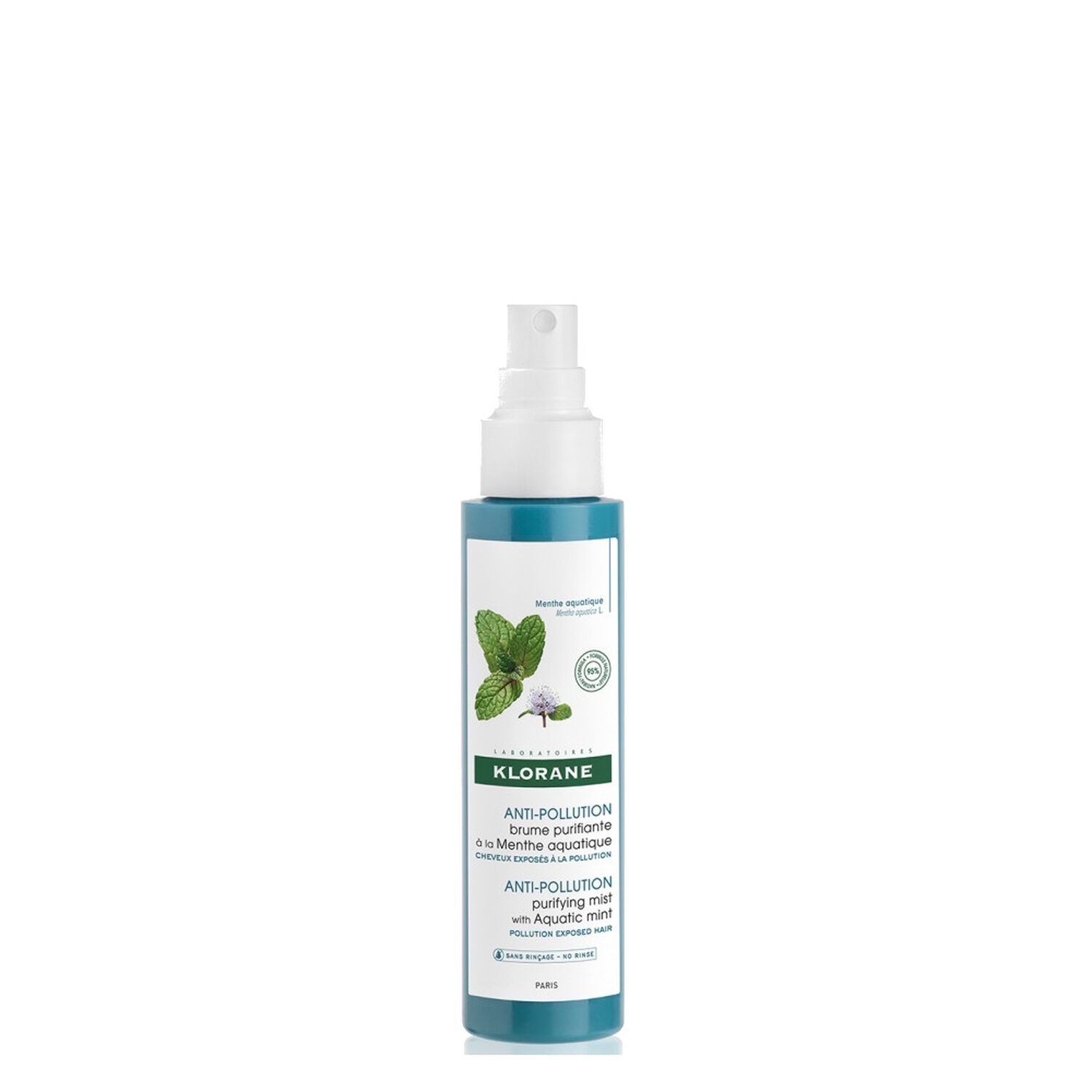 Klorane Brume Cheveux Purifiante Anti-Pollution à la Menthe Aquatique 100 ml