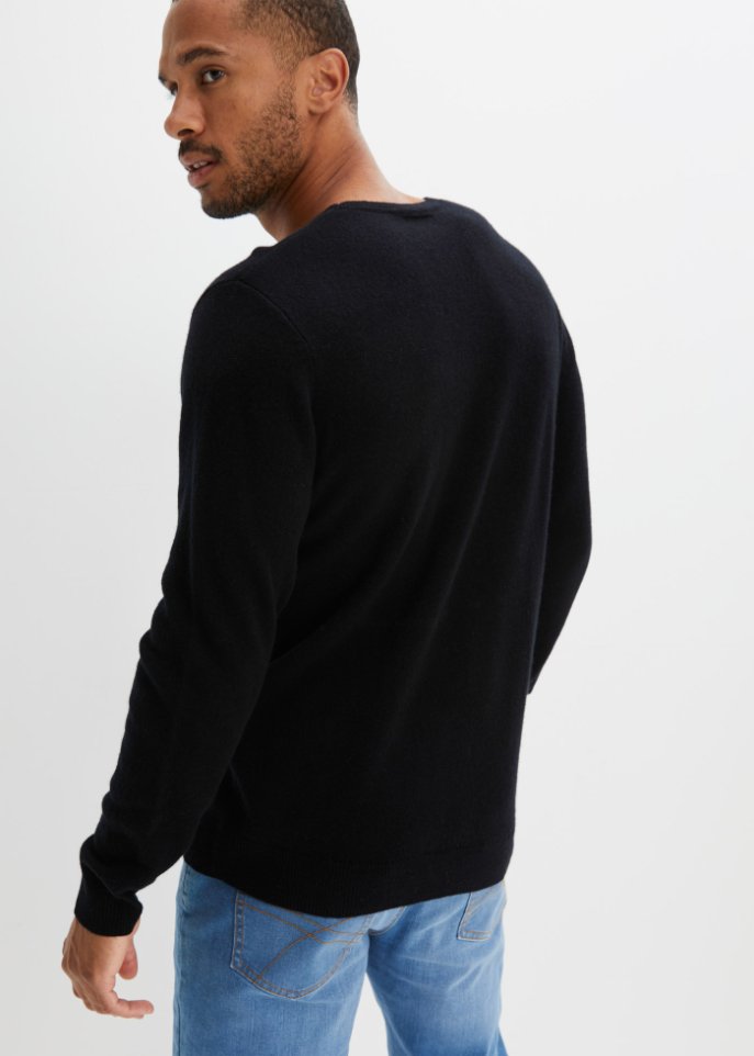 Premium Wollpullover mit Good Cashmere Standard®-Anteil, Rundhals