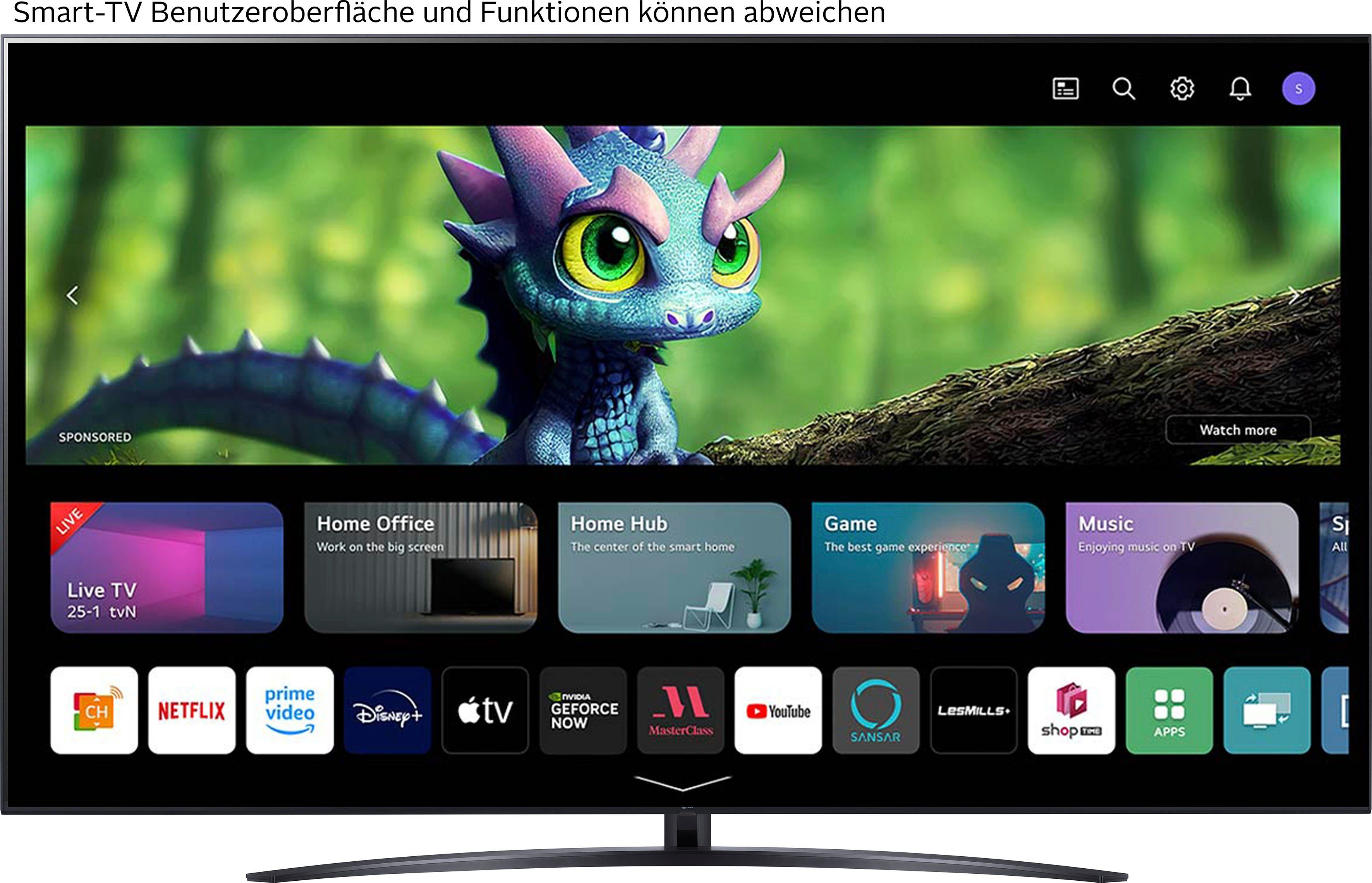 LG 86UR81006LA LED-Fernseher (218 cm/86 Zoll, 4K Ultra HD, Smart-TV, UHD,α7 Gen6 4K AI-Prozessor,HDR10,AI Sound Pro,AI Brightness Control)