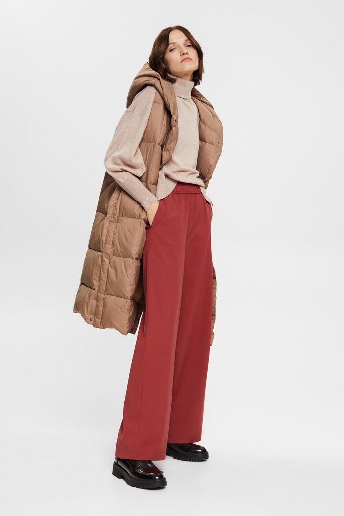 Rollkragenpullover aus Wollmix mit Kaschmir