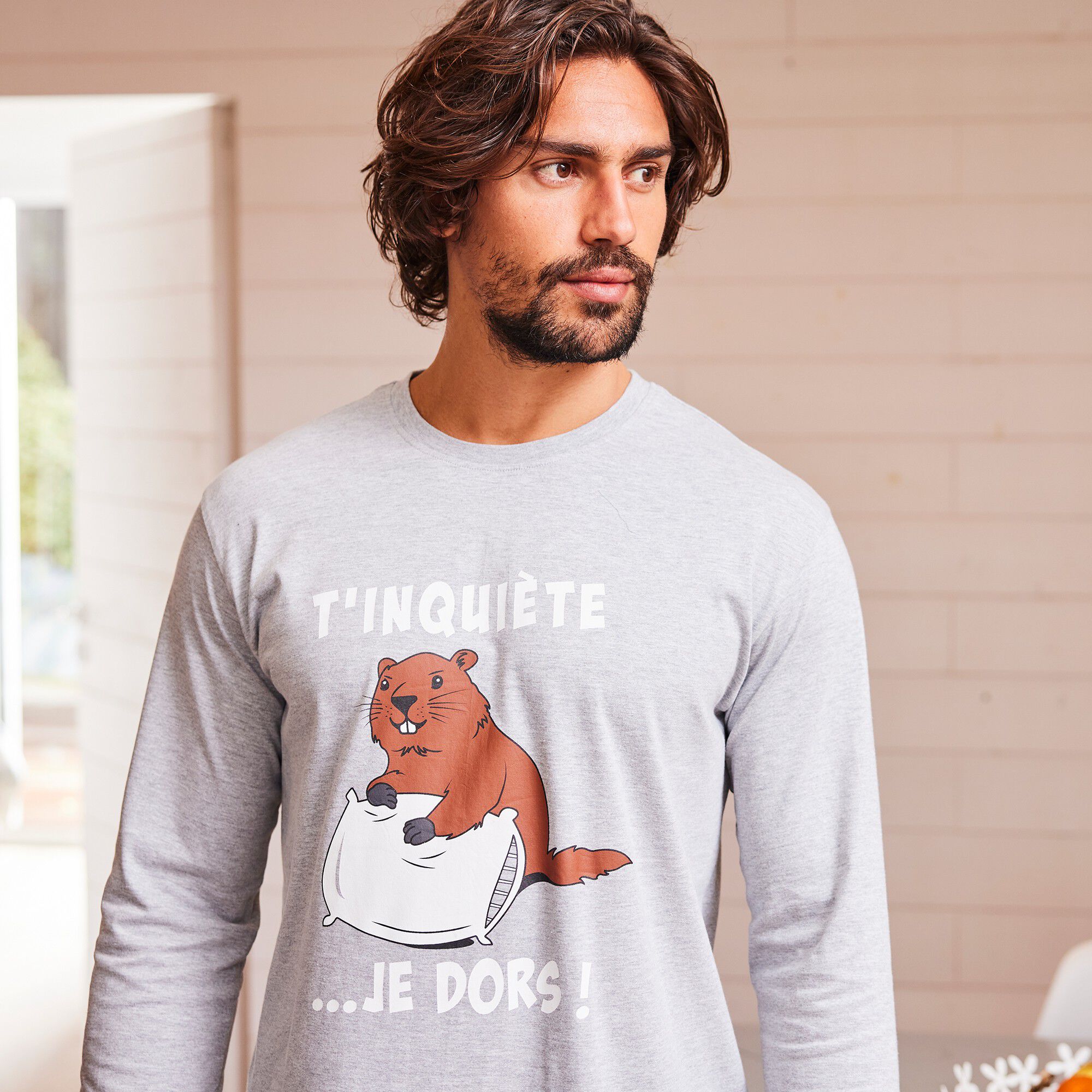 Pyjama pantalon manches longues Marmotte