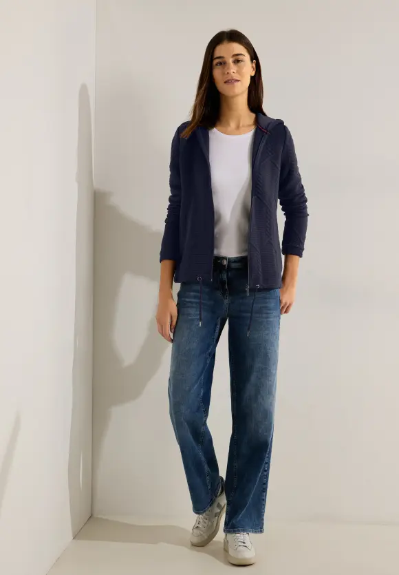 CECIL Struktur Kapuzen Sweatjacke