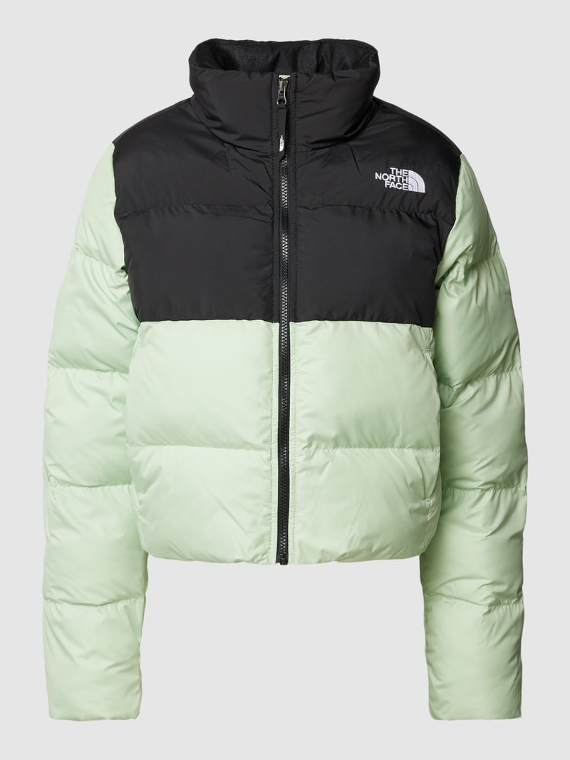 Cropped Steppjacke mit Stehkragen Modell 'Saikuru' in schilf