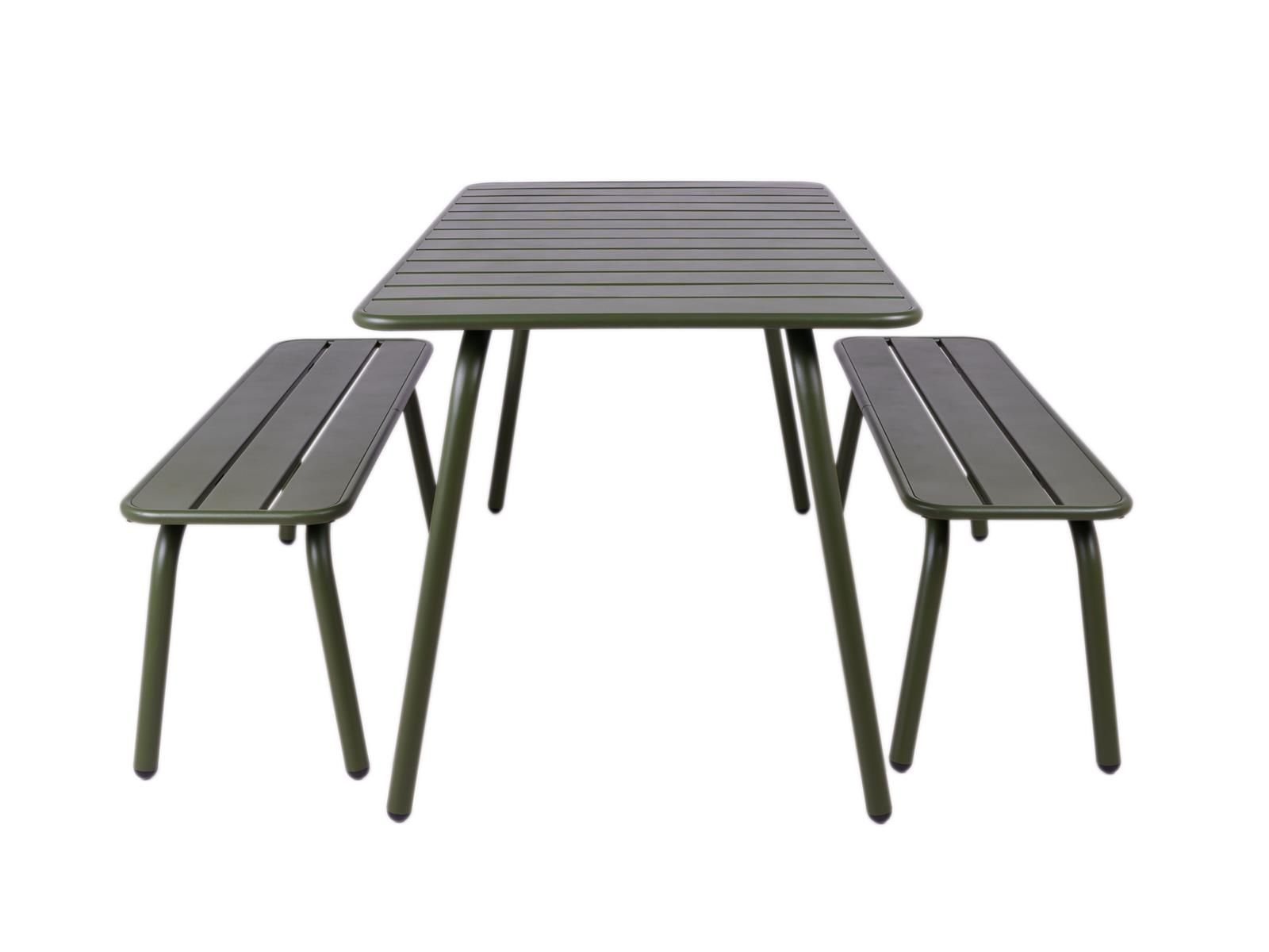 MaximaVida 3-teiliges 150 cm Metall-Picknick-Set
