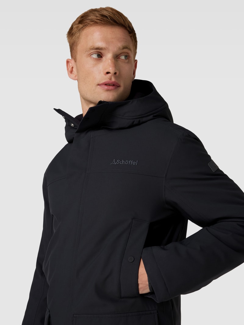 Parka mit Pattentaschen Modell 'ROTTERDAM' in schwarz