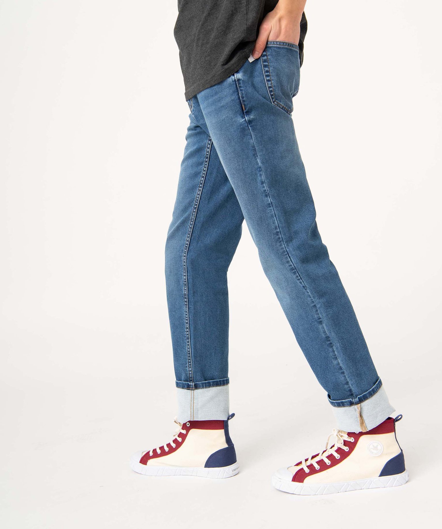 Jean homme coupe Slim aspect délavé stone | GEMO