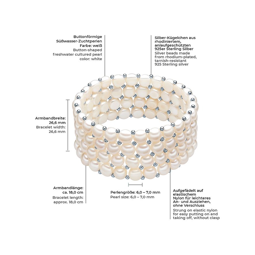 Valero Pearls Armband
