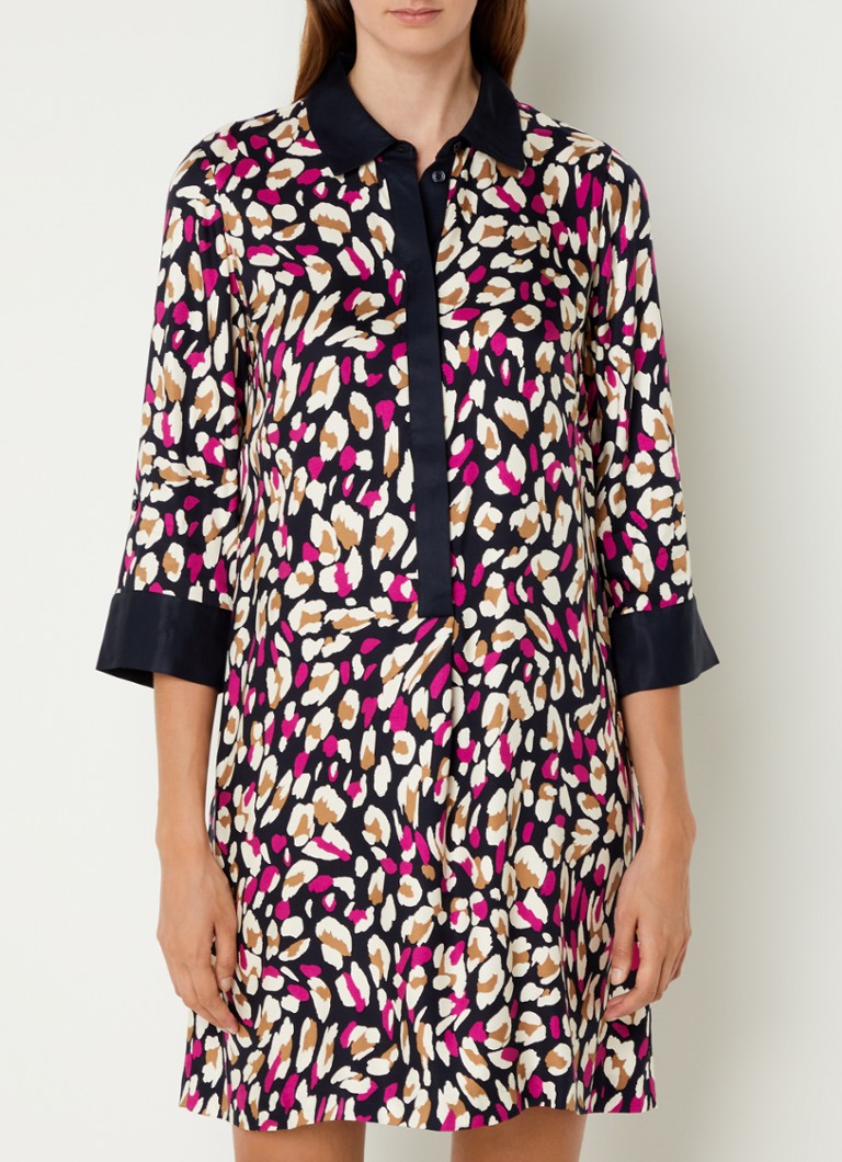 Abito corto a blusa con stampa leopardata Hobbs Marci
