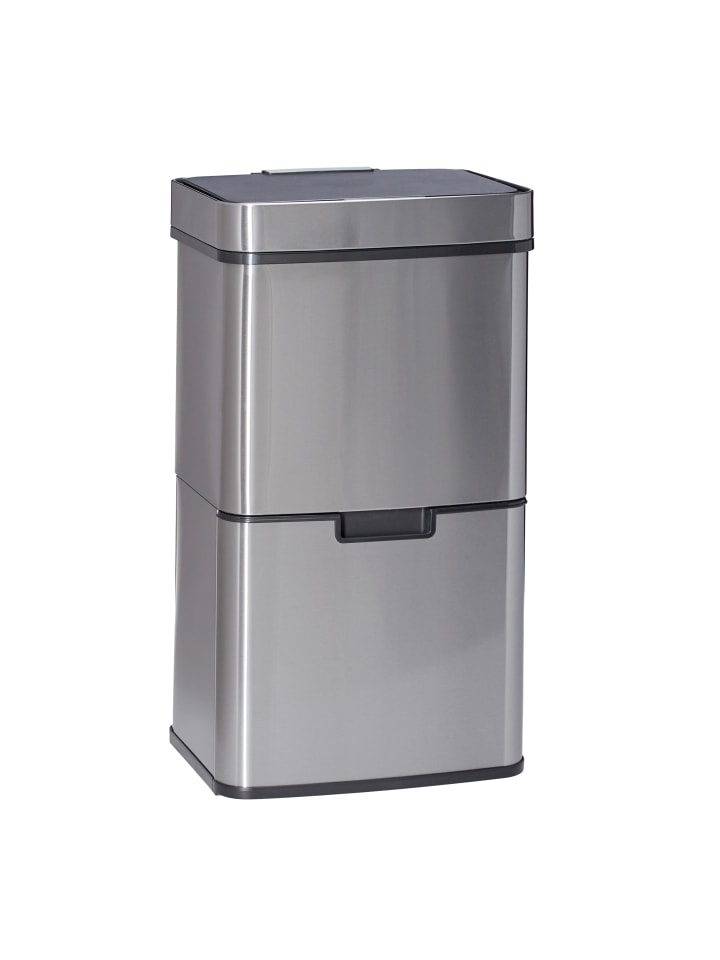 relaxdays Mülltrennsystem in Silber - 60l günstig kaufen onesize