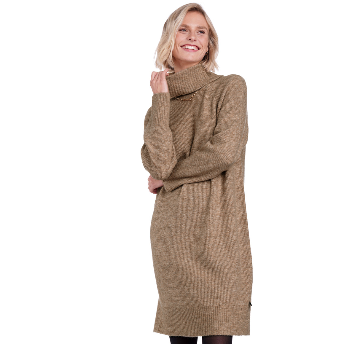 Damen Strickkleid mit Rollkragen