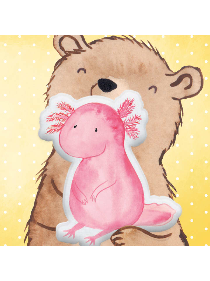 Mr. & Mrs. Panda Kissen Kuscheltier Axolotl Niedlich ohne Spruch in Weiß günstig kaufen