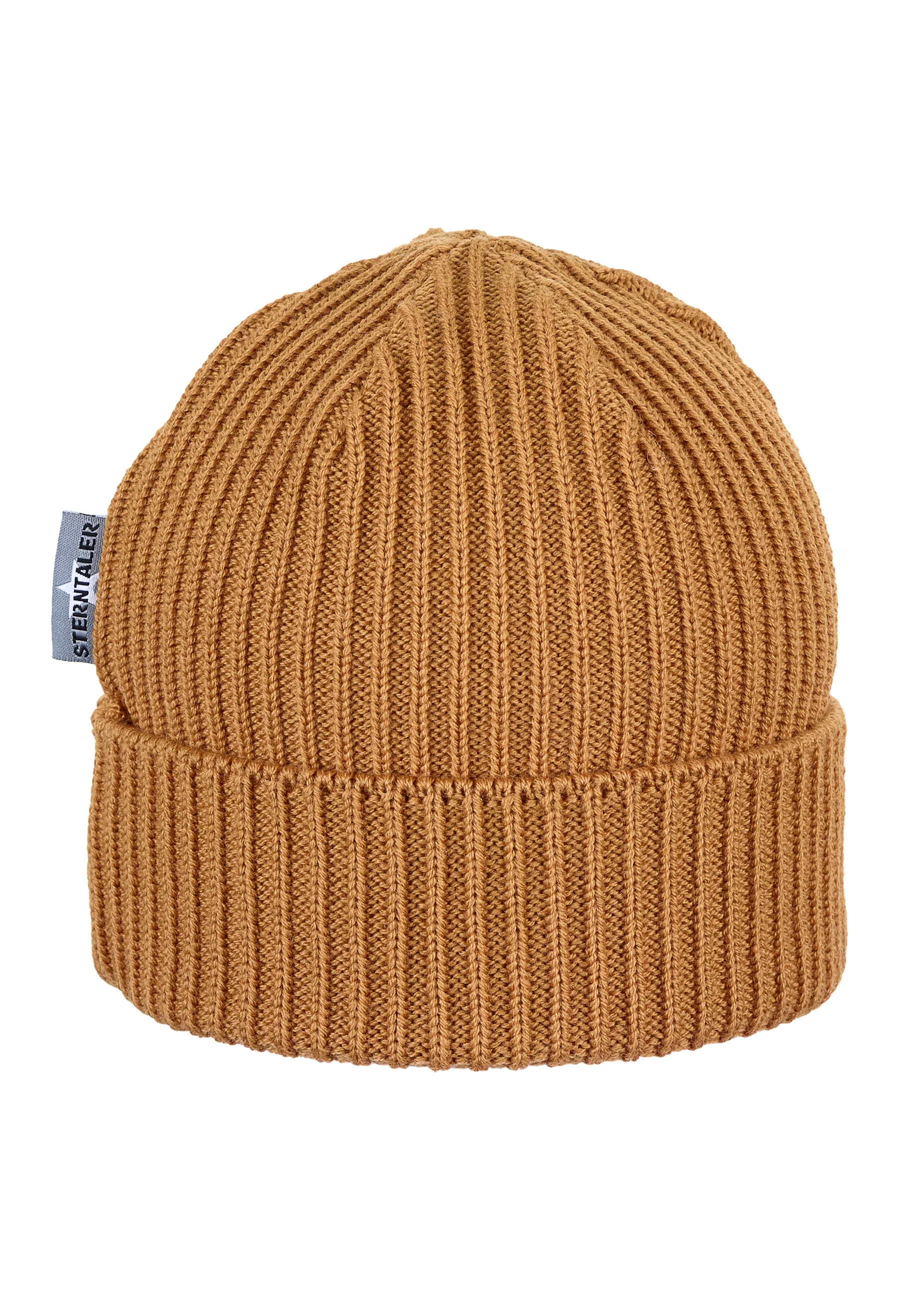 Strickmütze Baby aus Merinowolle mit Umschlag