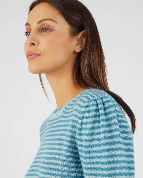 Pull rayé mélange laine