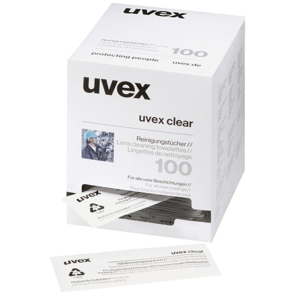 Uvex Arbeitsschutzbrille uvex 9963005 Brillenreinigungstücher 100 St.