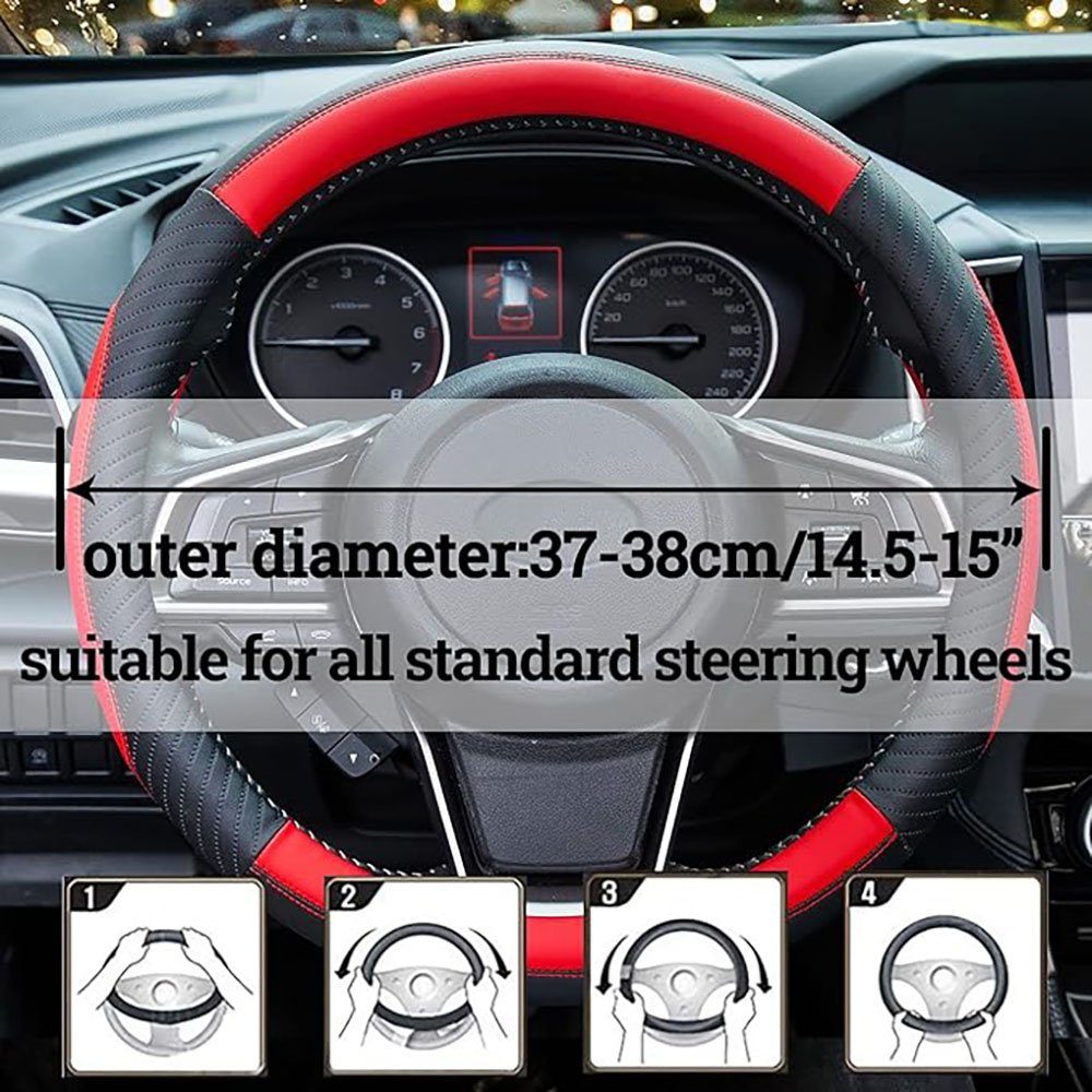 Deliana.home Lenkradbezug Lenkradbezug Auto, Lenkradbezug, 37-38cm, Anti Rutsch, Universal, Ø 37,00 - 38,00 cm, (1-tlg)