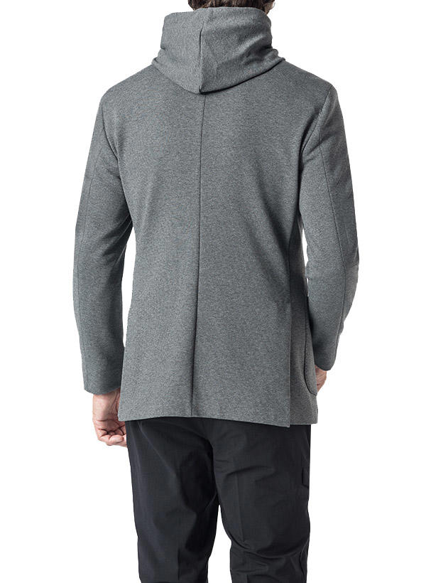 BOGGI MILANO, Sakko, Jersey, dunkelgrau meliert