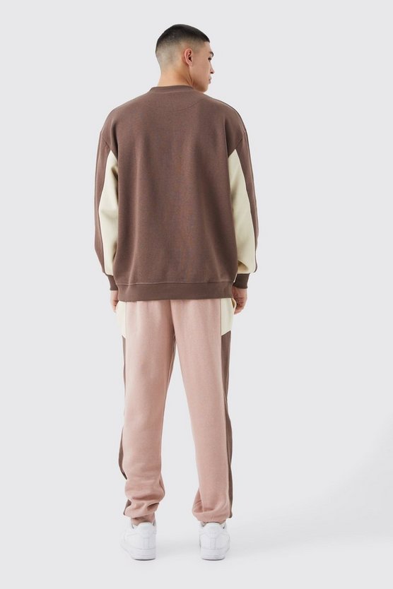 Oversize Colorblock Sweatshirt mit Logo