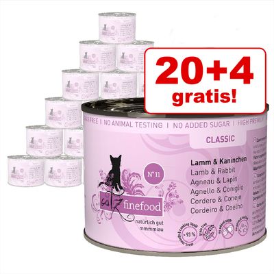 20 + 4 gratis! 24 x 200 g catz finefood