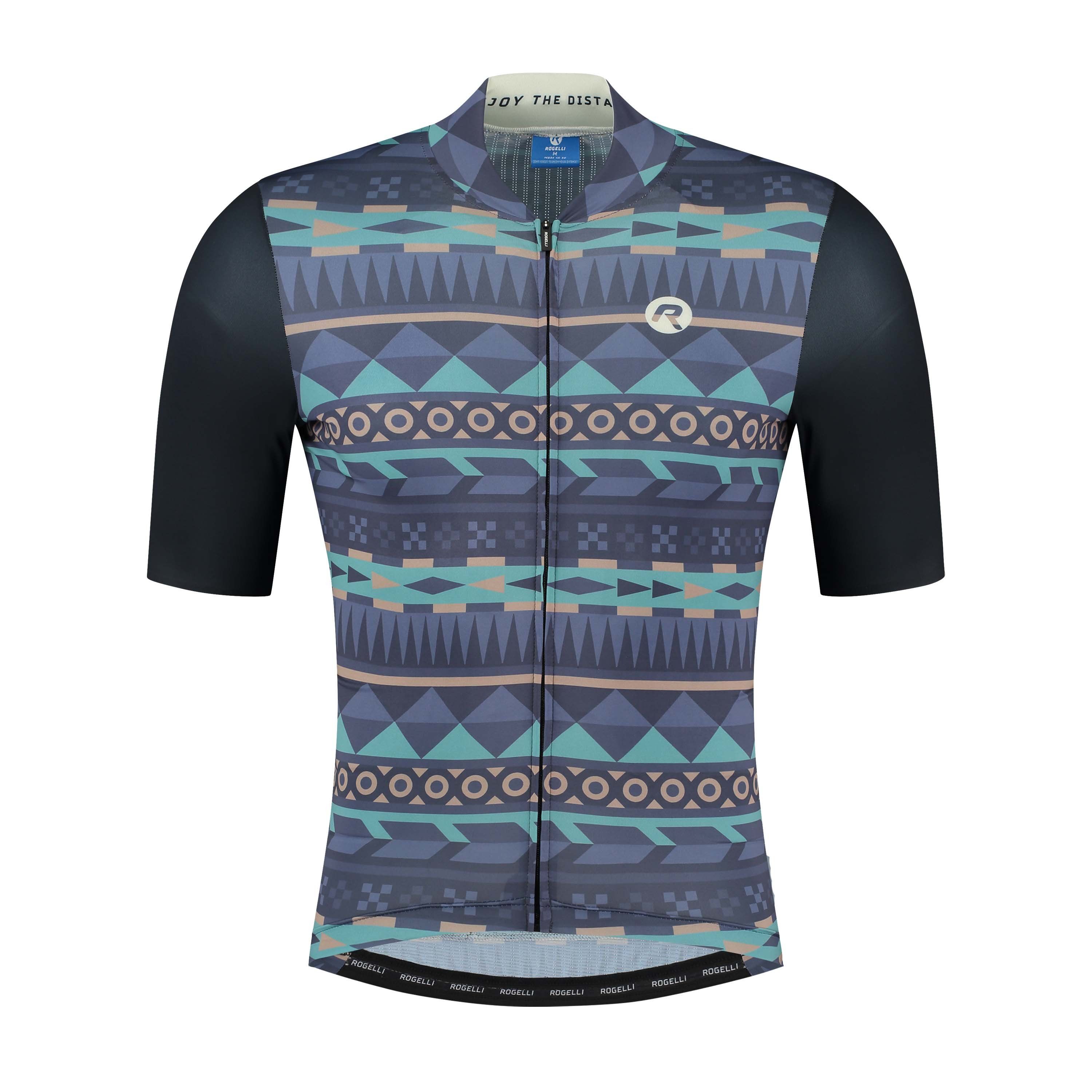 Rogelli Aztec Blau/Wüste Herren Radtrikot Kurzarm