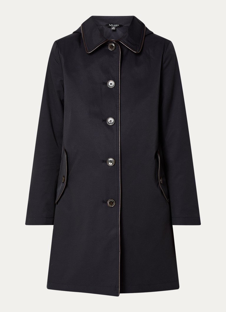 Parka Ralph Lauren com bolsos com aba e capuz removível.