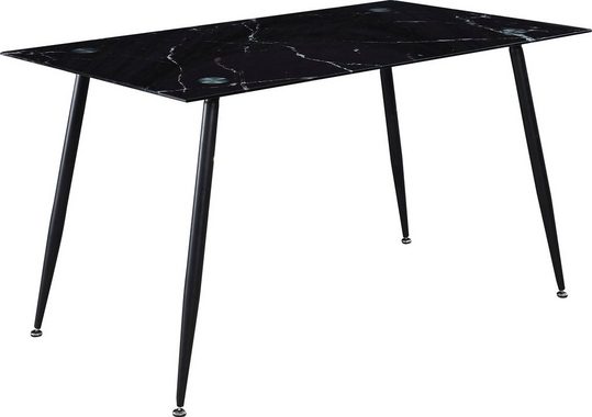 Homexperts Glastisch Romeo, Breite 140 cm, in Marmor-Optik