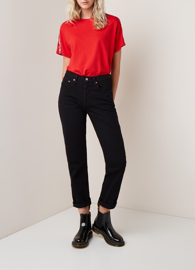 Blugi Levi's 501 crop cu talie înaltă și picior drept