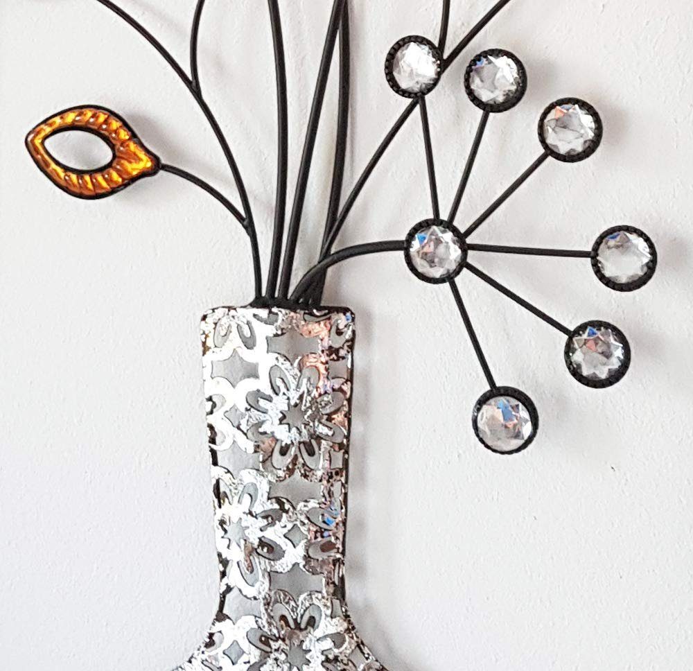 K&L Wall Art Metallbild Garten Metallbild Wohnzimmer Wandbild aus Metall Wanddeko, Blumenstrauß (Bild, 1 St), langlebig