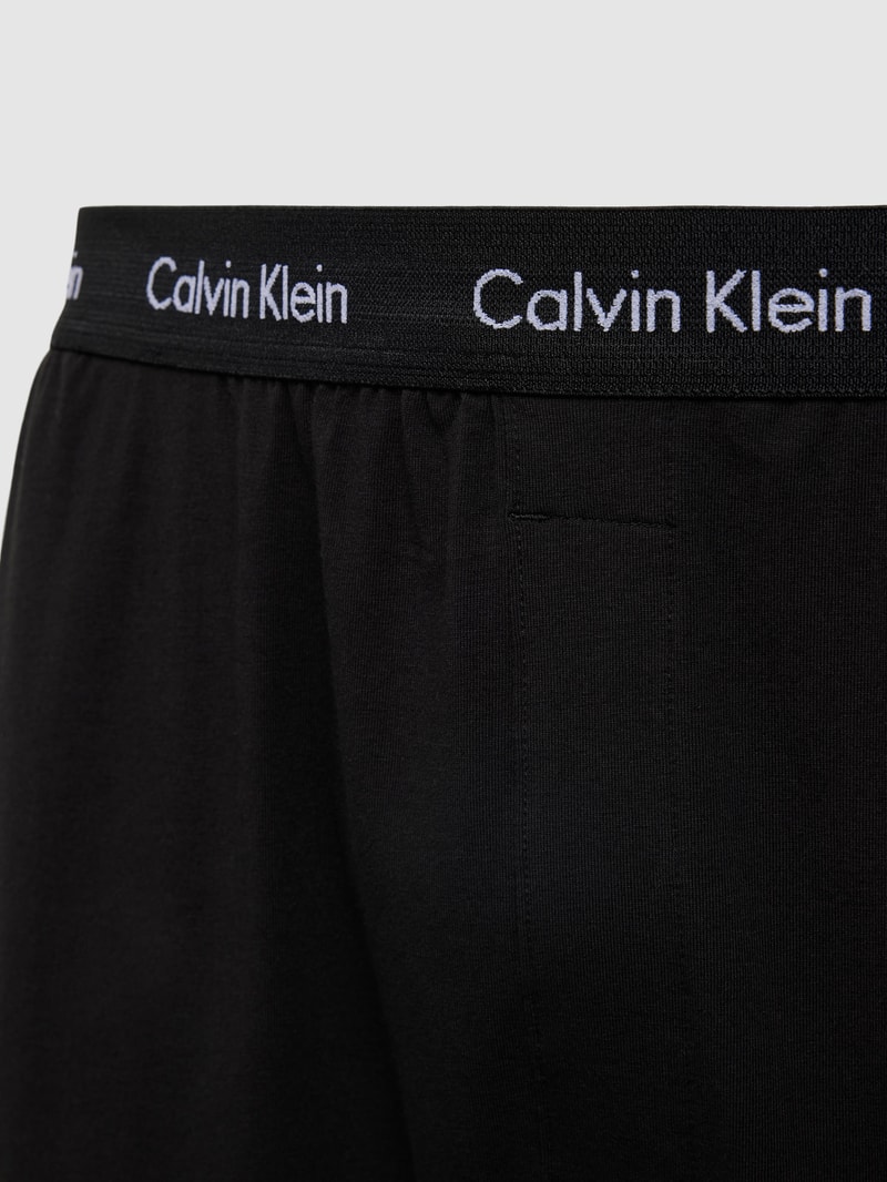 PLUS SIZE Pyjama-Shorts mit elastischem Logo-Bund in schwarz