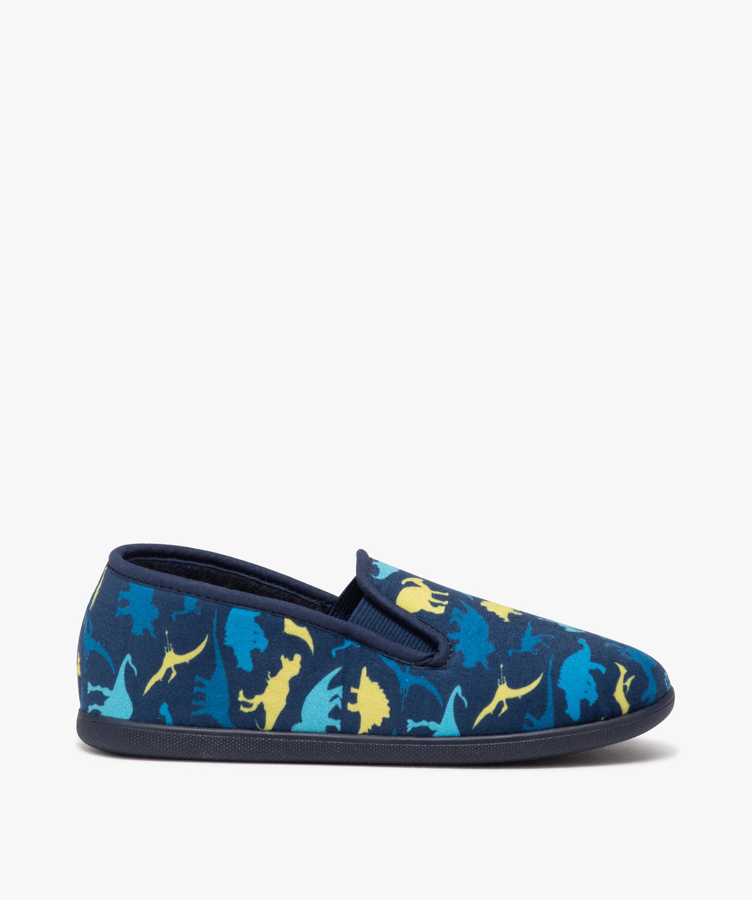 Chaussons Garçon imprimés dinosaure style pantoufles bleu | GEMO