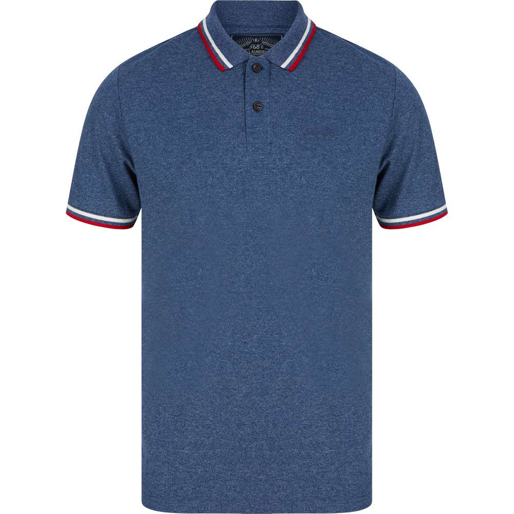 Tokyo Laundry Thornwood Herren Polo-Shirt 1X15426R1 Washed Blue