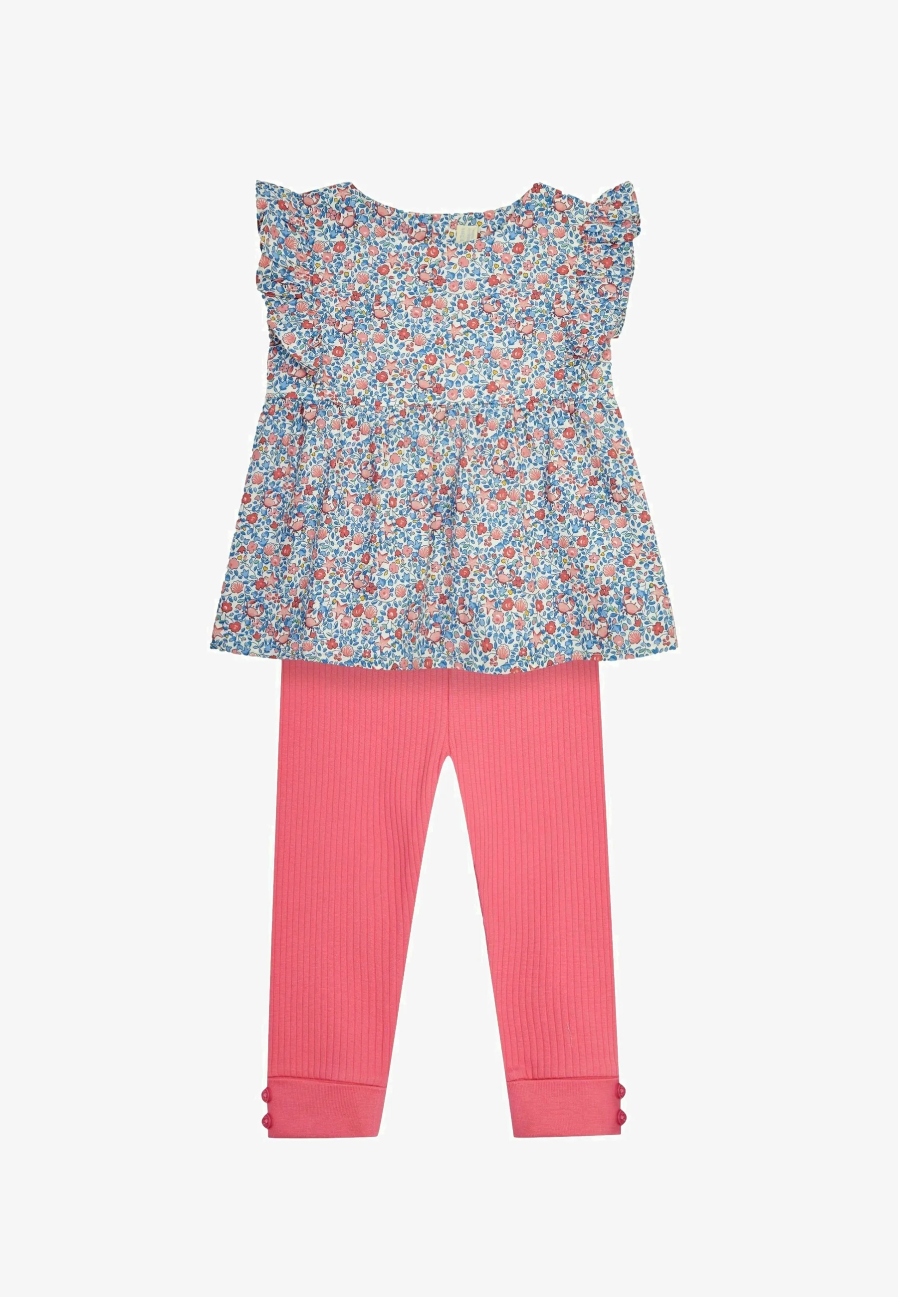 JoJo Maman Bébé CONJUNTO DE 2 PIEZAS CON FLORES DE DITSY COSTA - AJUSTE REGULAR - Leggings