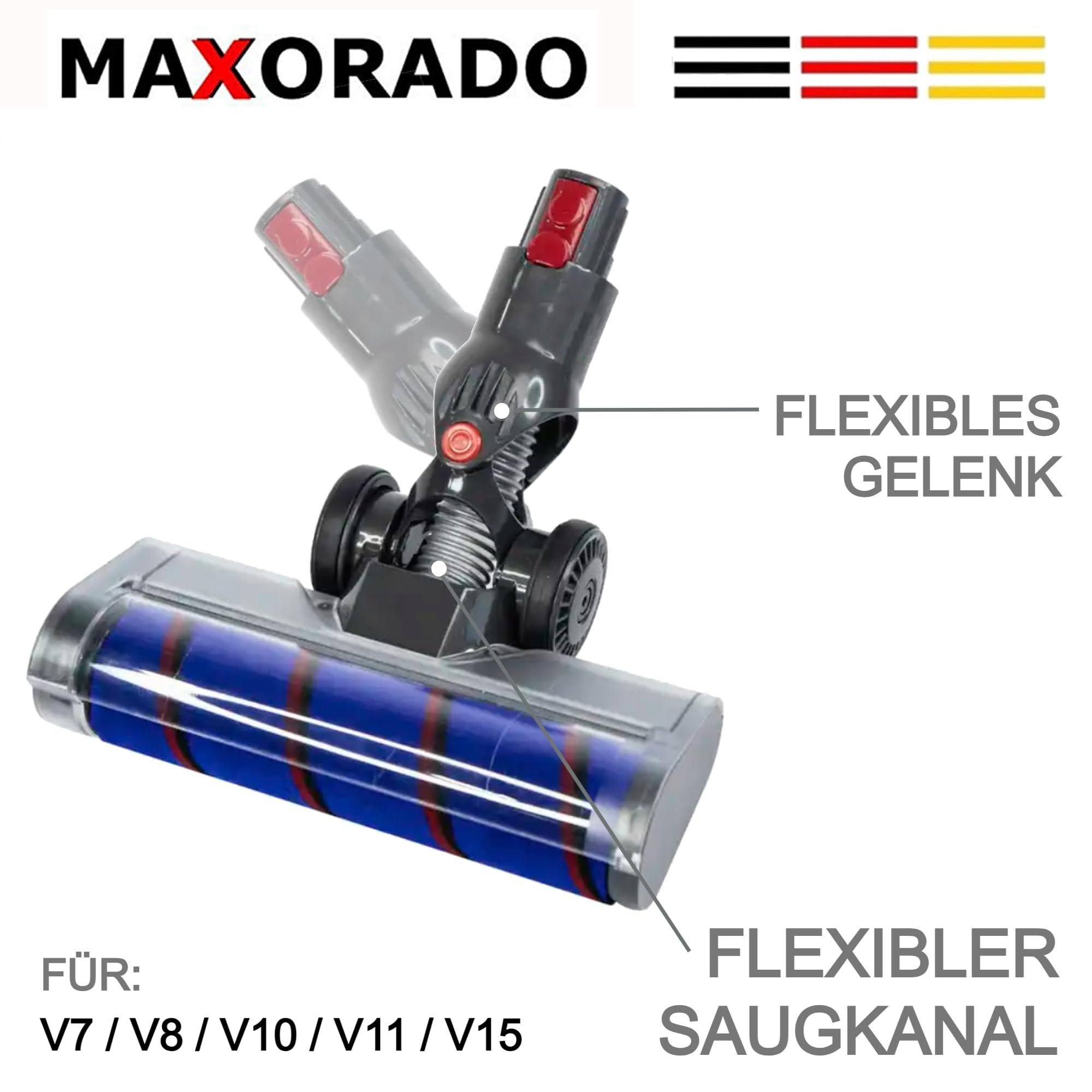 Maxorado Turbodüse Turbobürste Staubsauger Düse Turbodüse für Dyson V7 V8 V10 V11 V15, Zubehör für Dyson Staubsauger V 7 8 10 11 15, (1-tlg., Absolute Animal Detect), Effizient