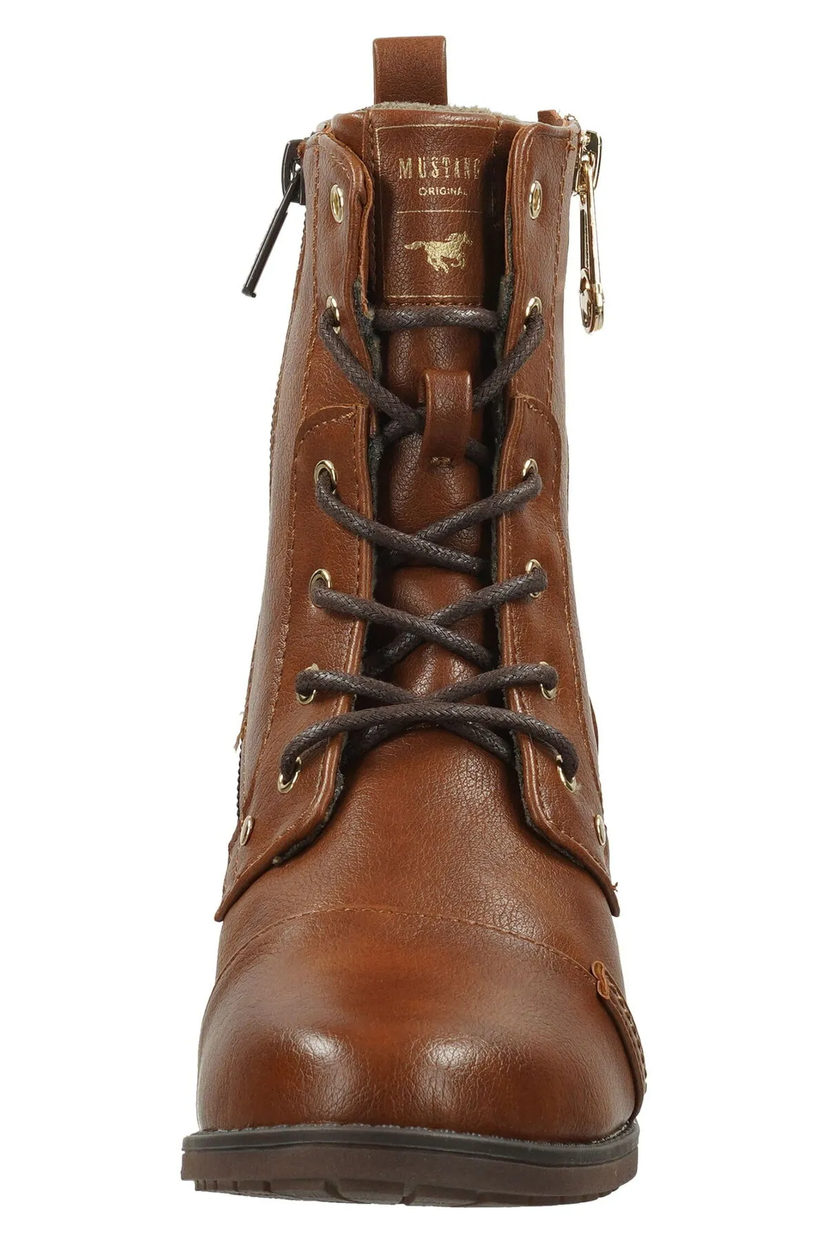Mustang  Stiefelette - Braun - Blockabsatz