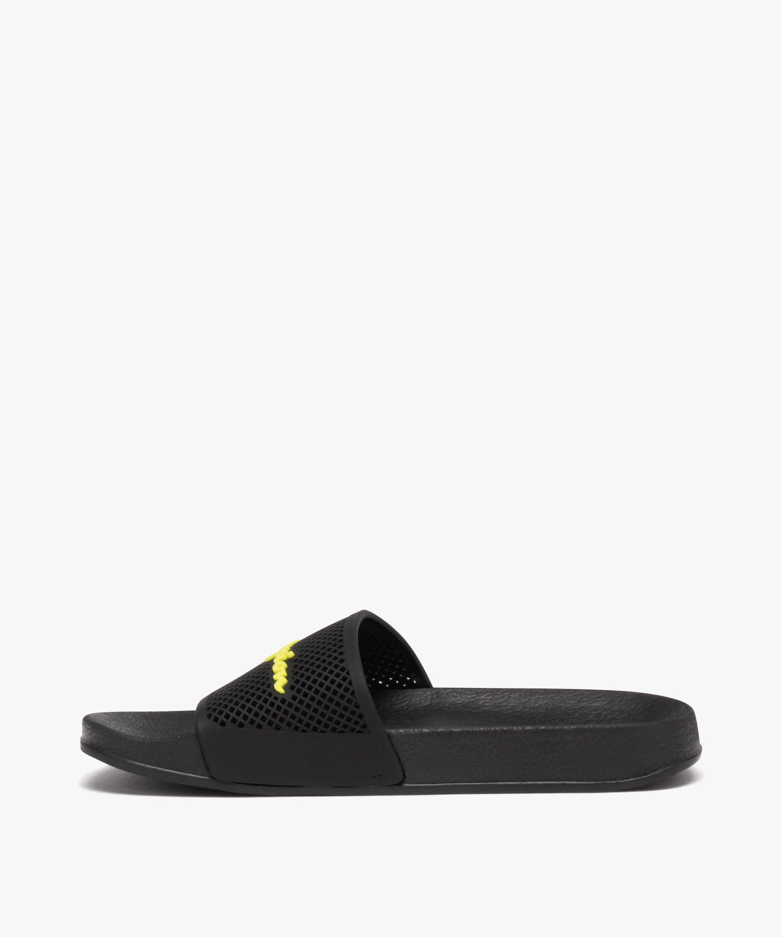 Mules de piscine Garçon unies à picots - Champion noir | GEMO