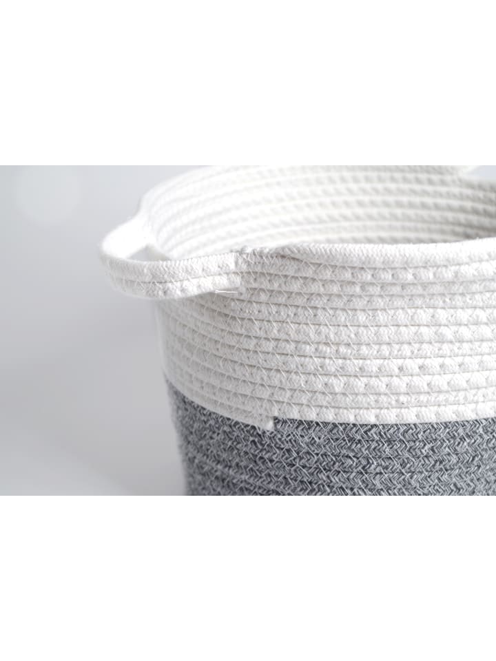 kobolo 3tlg. Set Aufbewahrungskorb COTTONRND3 in Grau günstig kaufen onesize