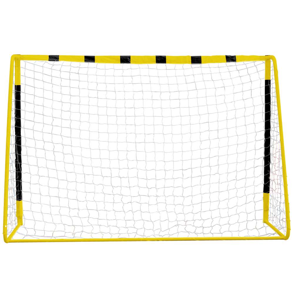 MUWO großes Fußballtor aus Stahl 3 x 2 m schwarz/gelb