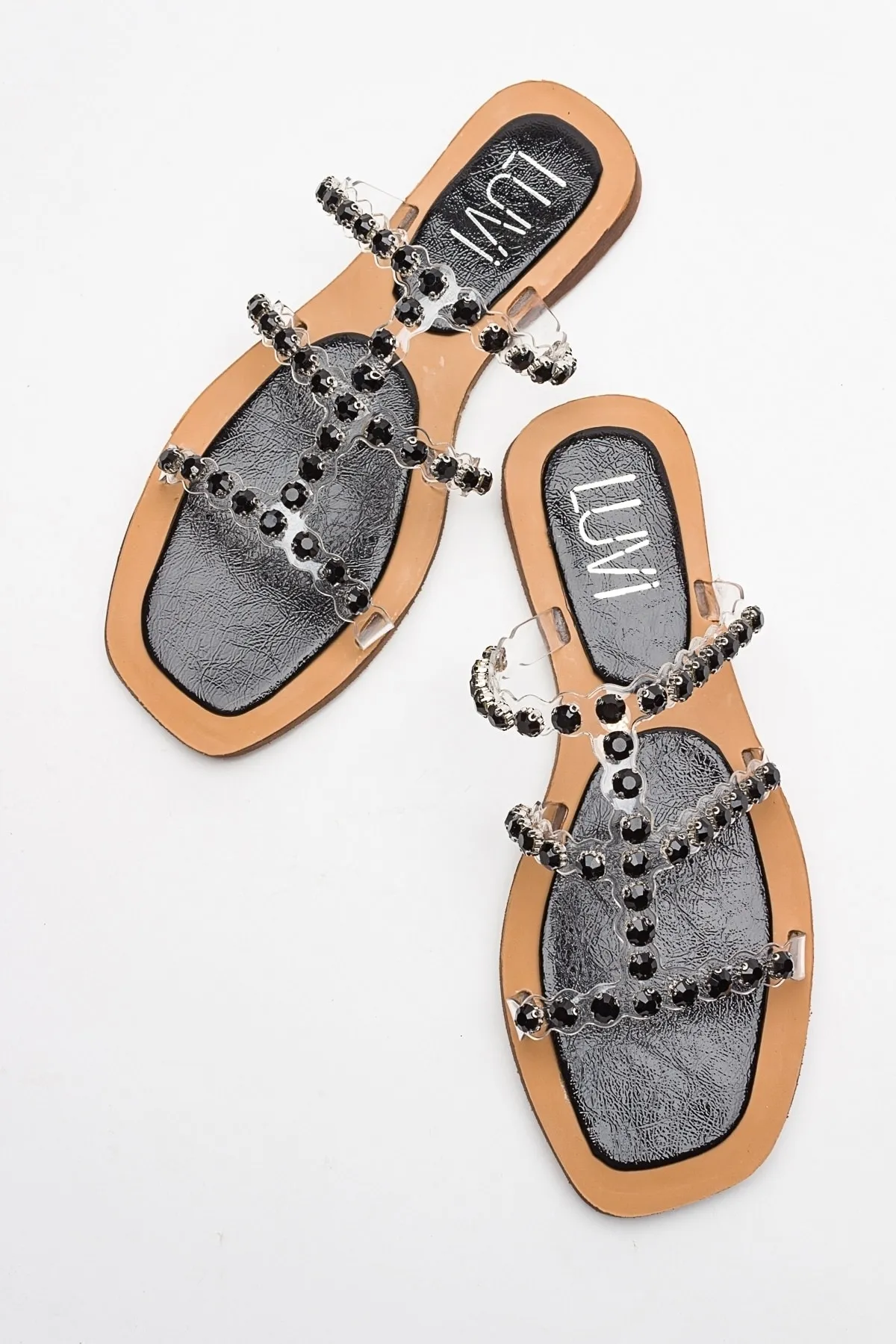 LuviShoes  FLEP Black Stone Damen-Hausschuhe