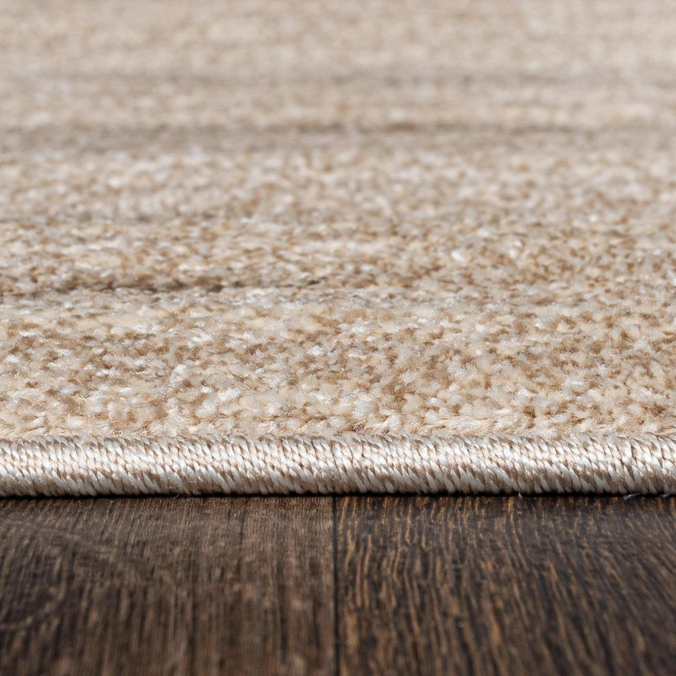 Läufer Läufer Flurläufer Modern für Vorzimmer, Küche - Beige Creme, Mazovia, 70 x 100 cm, Kurzflor, Meterware, Höhe 10 mm, Kurzflor - niedrige Florhöhe