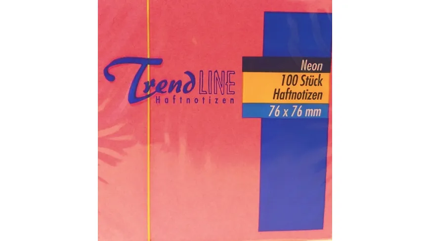 TrendLINE Haftnotiz Neon Notes 1 x 100 Blatt sortiert mehrfarbig