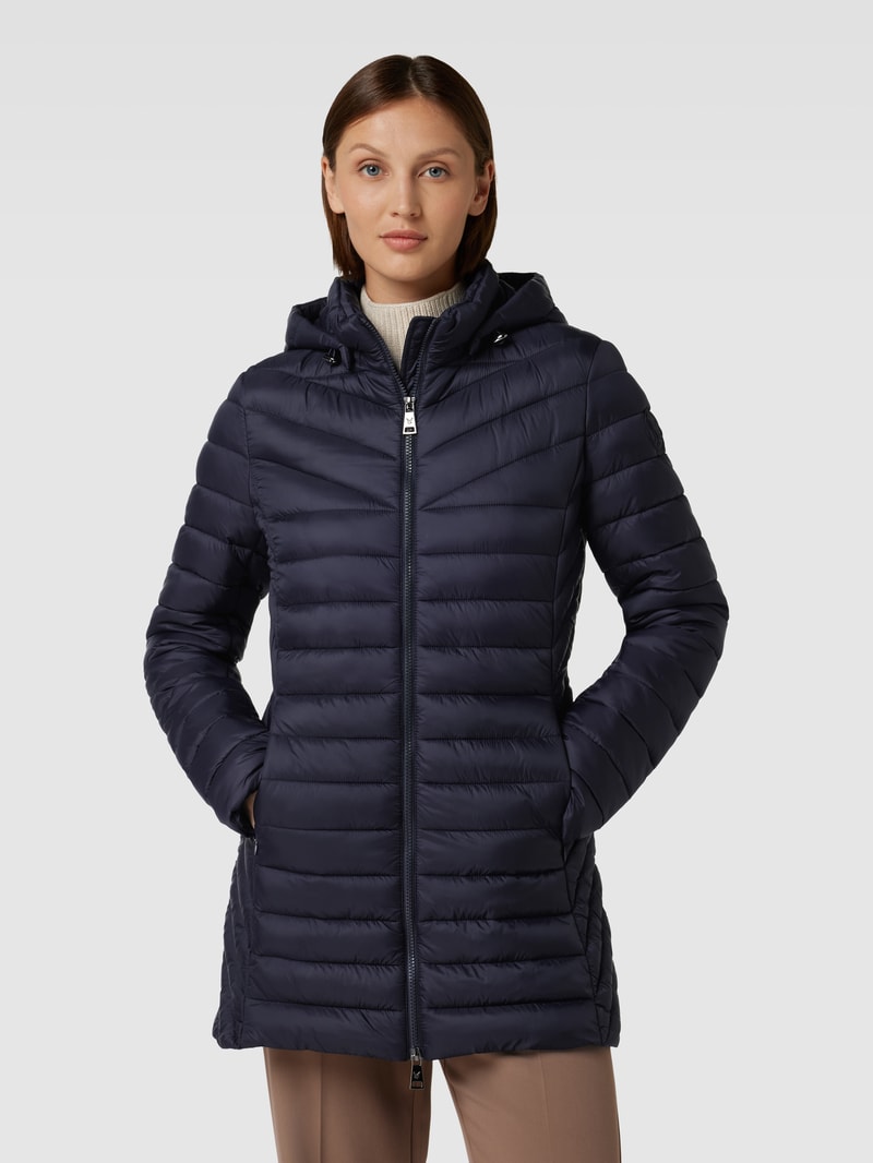 Steppjacke mit Reißverschlusstaschen in marineblau