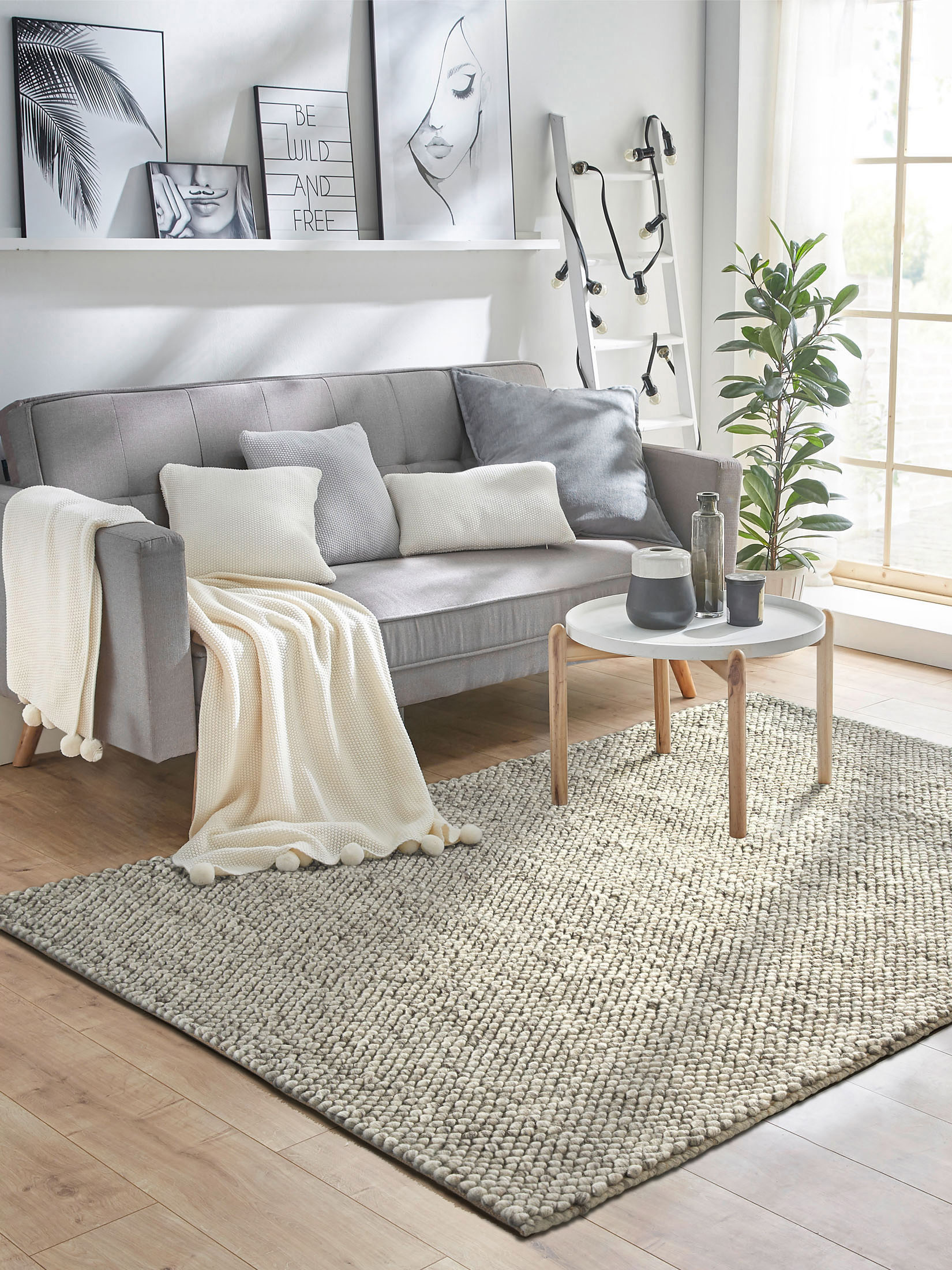 Helsingborg Woll-Teppich, Stone Grey